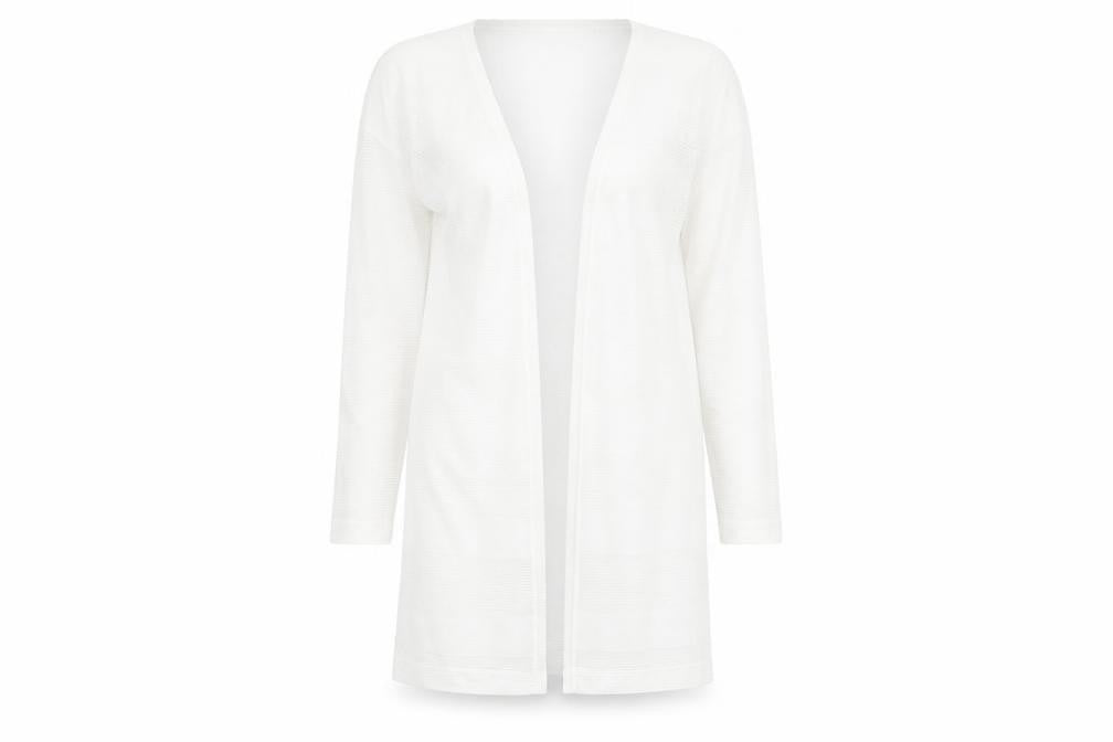 Womens UK Size 10 NEXT White Cardigan Jumper