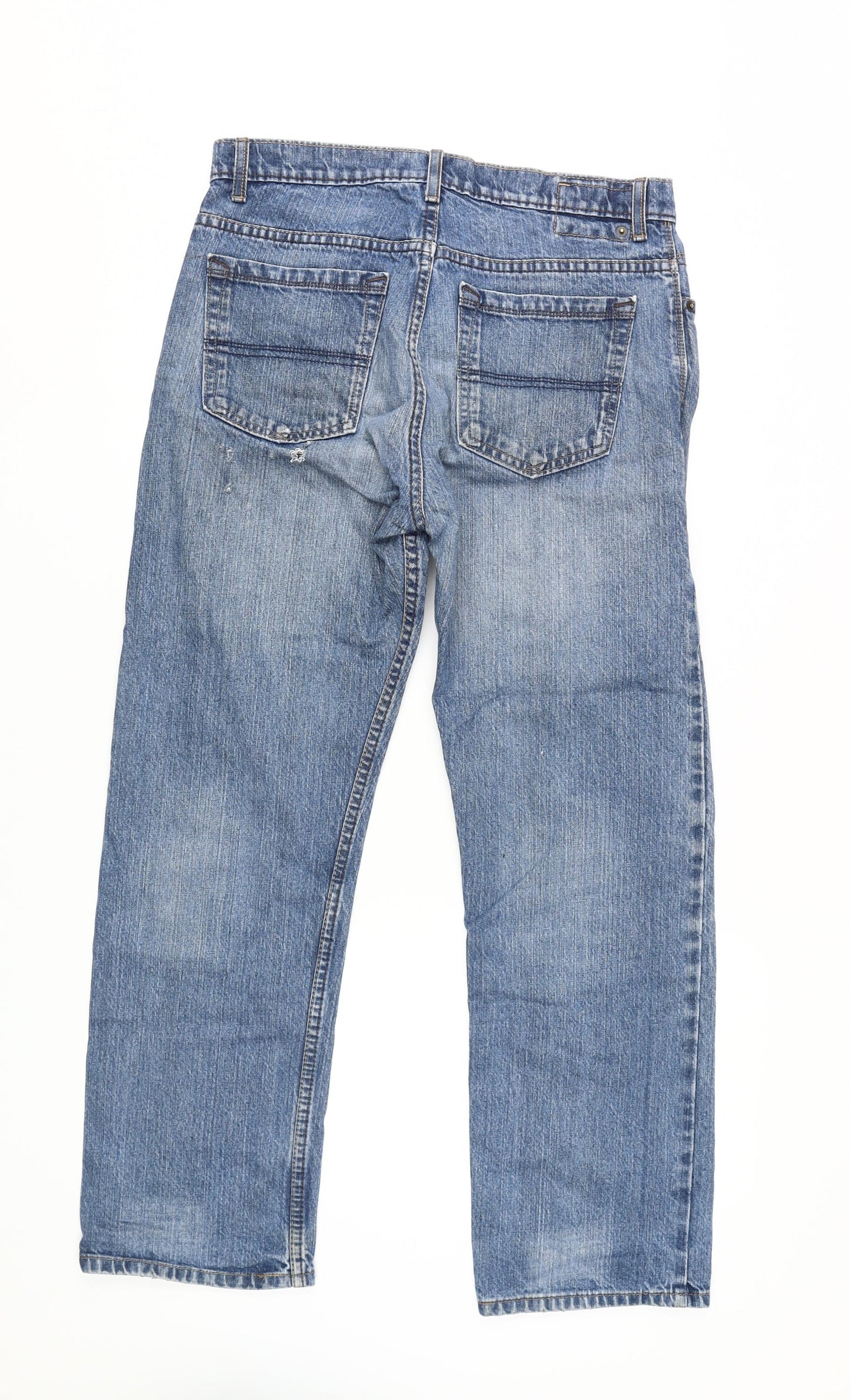 Marks and Spencer Men's Blue Straight Jeans, Size 32