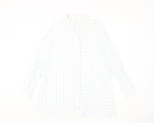 Womens UK Size 12 John Lewis & Partners White Basic Button-Up