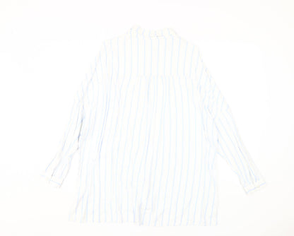 Womens UK Size 12 John Lewis & Partners White Basic Button-Up