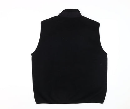 Mens UK Size L Lands' End Black Basic Jacket