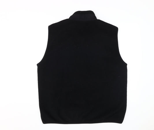 Mens UK Size L Lands' End Black Basic Jacket