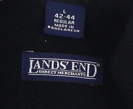 Mens UK Size L Lands' End Black Basic Jacket