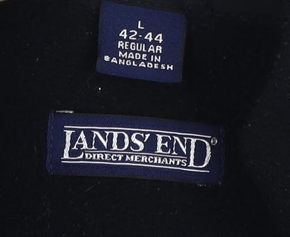 Mens UK Size L Lands' End Black Basic Jacket