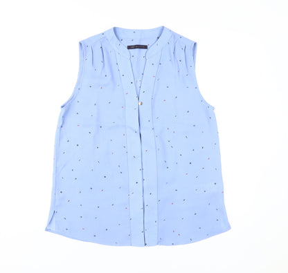 Marks and Spencer Women's Blue Blouse, Size 10