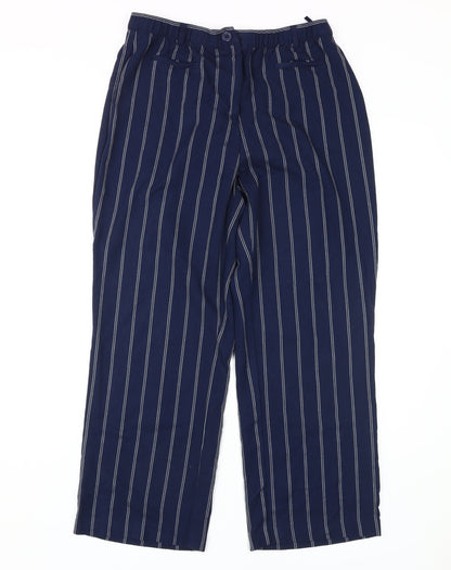 Womens UK Size 14 Damart Regular Fit Casual Workwear Blue Trousers