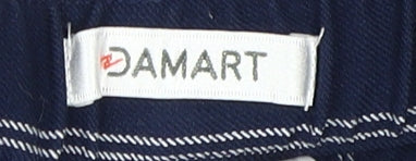 Womens UK Size 14 Damart Regular Fit Casual Workwear Blue Trousers