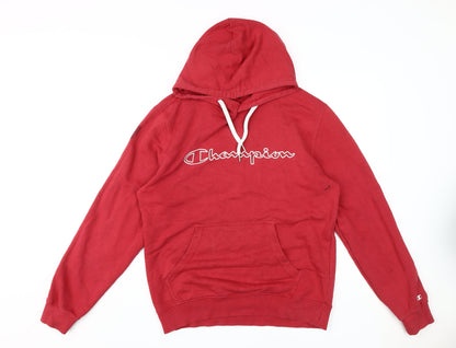 Mens UK Size L Champion Red Pullover Hoodie