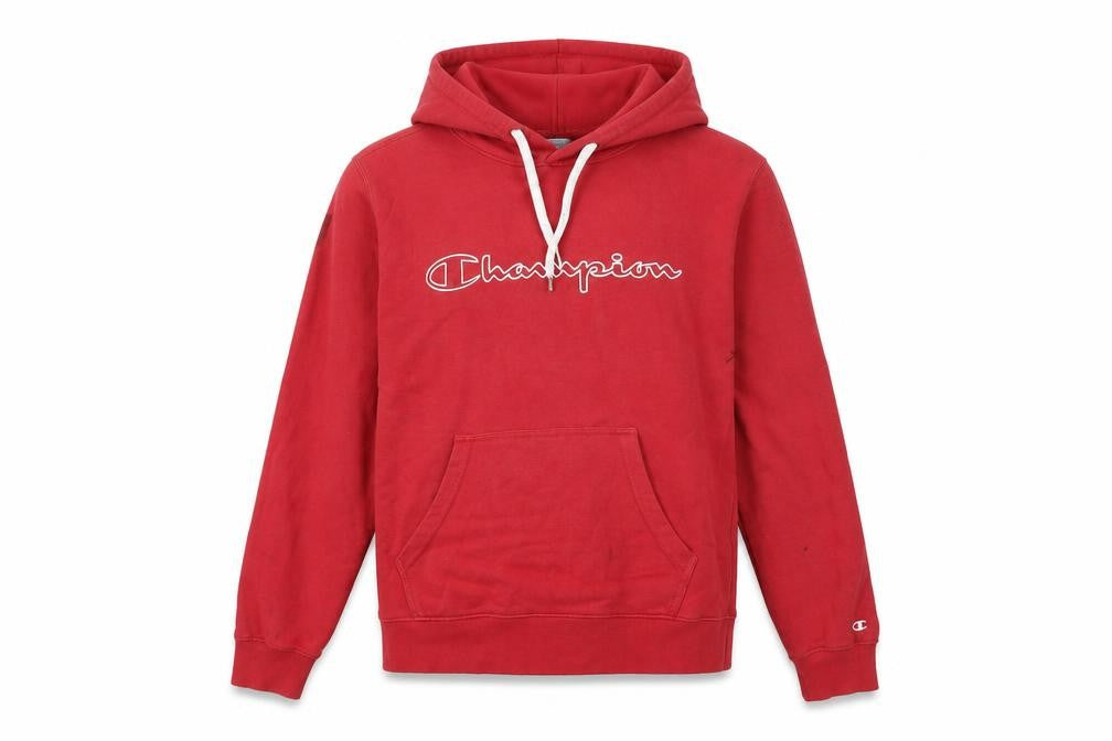 Mens UK Size L Champion Red Pullover Hoodie