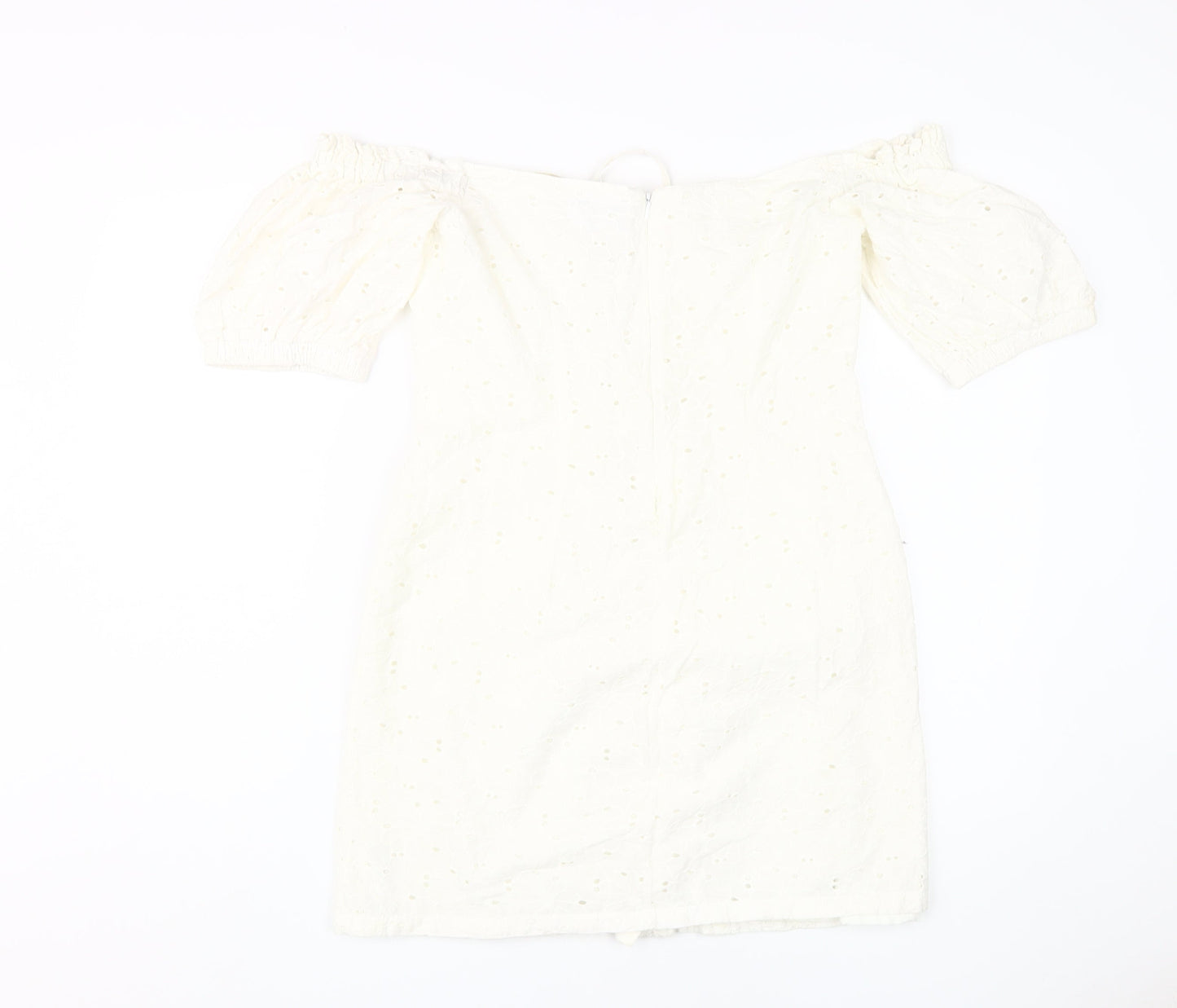 ASOS Women's Ivory Off-Shoulder Bodycon Dress Size 12