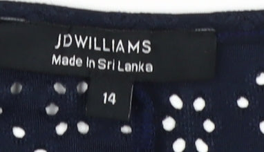 Womens UK Size 14 JD Williams Blue  Blouse