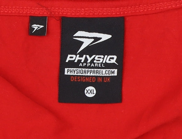 Physiq Apparel Men's Red 2XL Athletic Tank Top