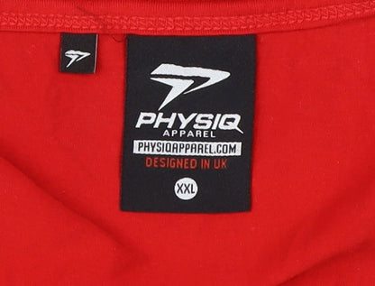 Physiq Apparel Men's Red 2XL Athletic Tank Top