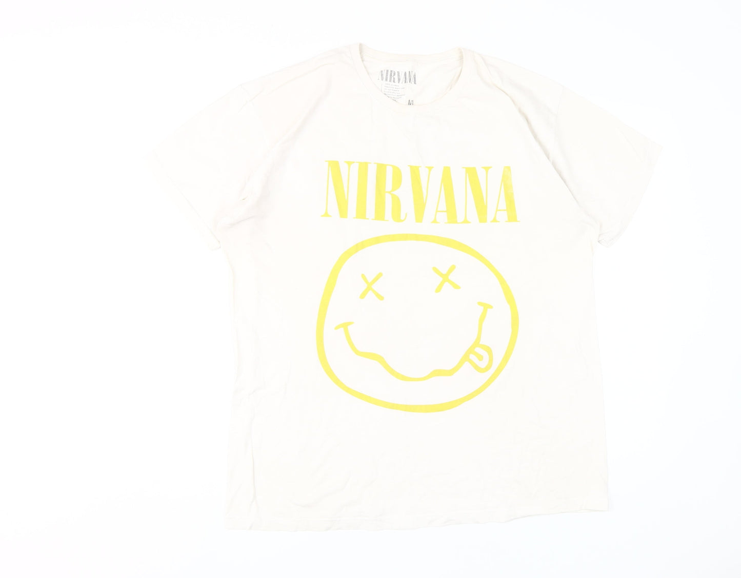 Nirvana Men's White Medium Band Graphic T-Shirt
