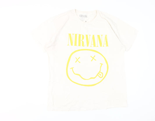 Nirvana Men's White Medium Band Graphic T-Shirt