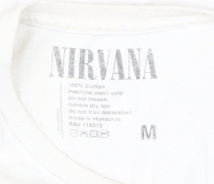 Nirvana Men's White Medium Band Graphic T-Shirt