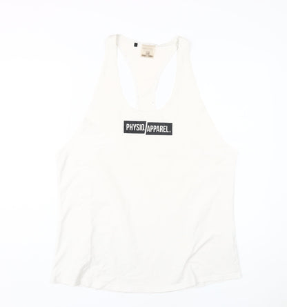 PHYSIQ APPAREL Men's White 2XL Tank Top for Gym