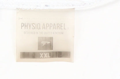 PHYSIQ APPAREL Men's White 2XL Tank Top for Gym