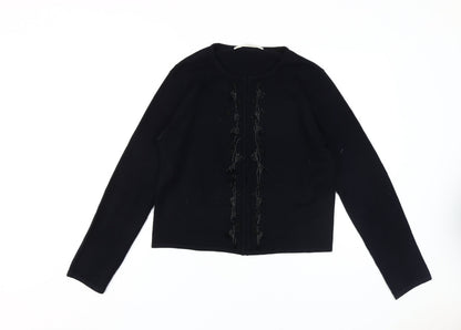 Womens UK Size 12 AMARANTO Black Cardigan Jumper