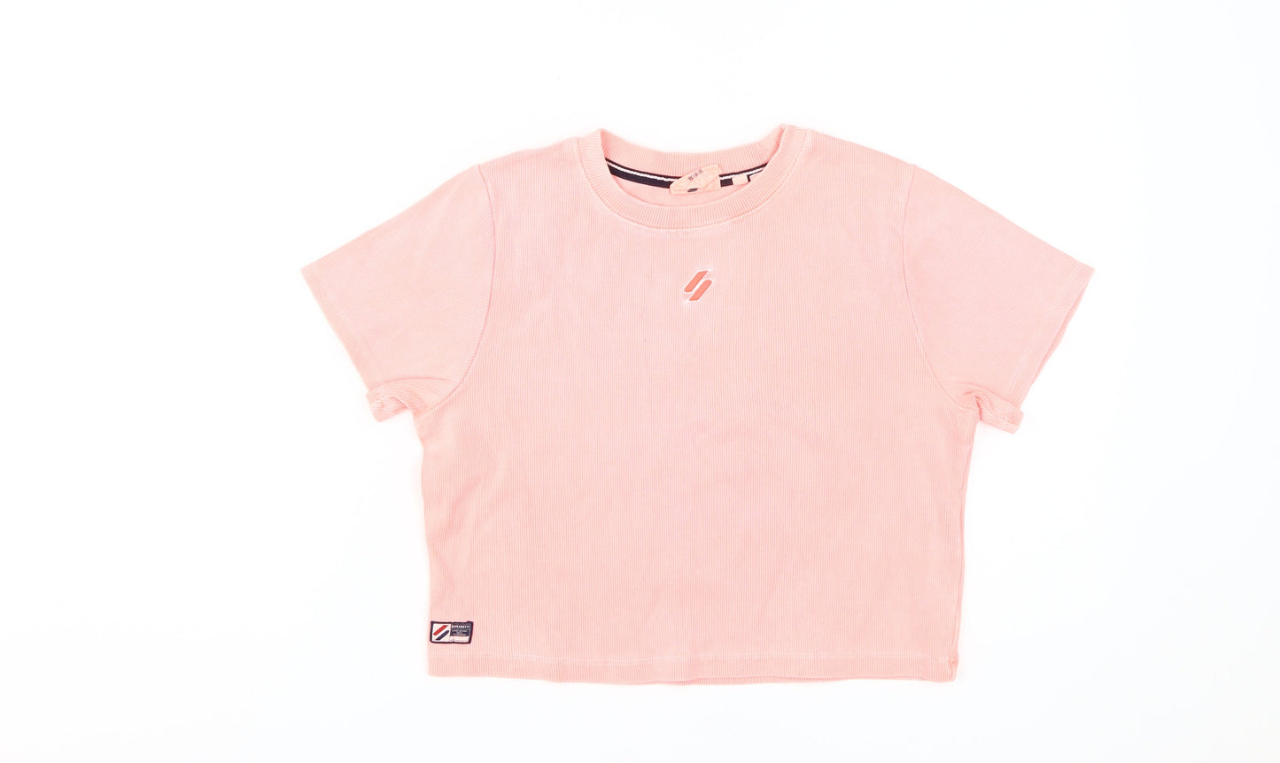 Womens UK Size 14 Superdry Pink Basic T-Shirt