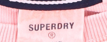 Womens UK Size 14 Superdry Pink Basic T-Shirt