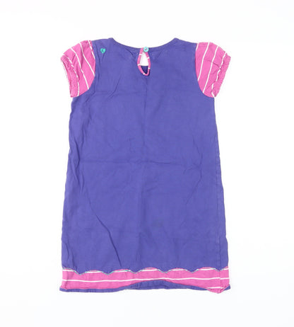 Hatley Girls Purple Butterfly Dress, Size 7, Casual Jersey
