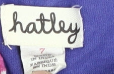 Hatley Girls Purple Butterfly Dress, Size 7, Casual Jersey