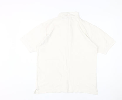 Disney Men's White S Polo Shirt - Mickey Mouse Graphic