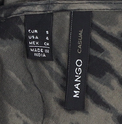 Mango Women’s Black A-Line Dress Size 4 Camouflage