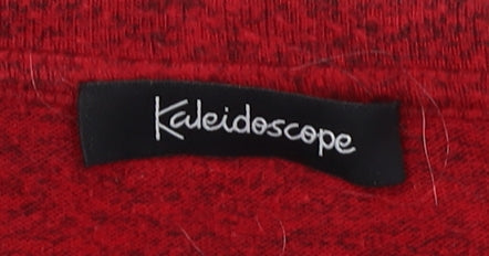 Womens UK Size 18 Kaleidoscope Red Basic T-Shirt