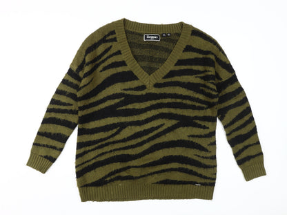 Womens UK Size 8 Superdry Green Pullover Jumper