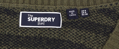 Womens UK Size 8 Superdry Green Pullover Jumper