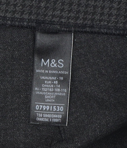 Womens UK Size 18 Marks and Spencer Regular Fit Casual Black Trousers
