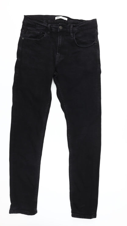 Zara Women's Black Skinny Jeans Size 12, Cotton Blend