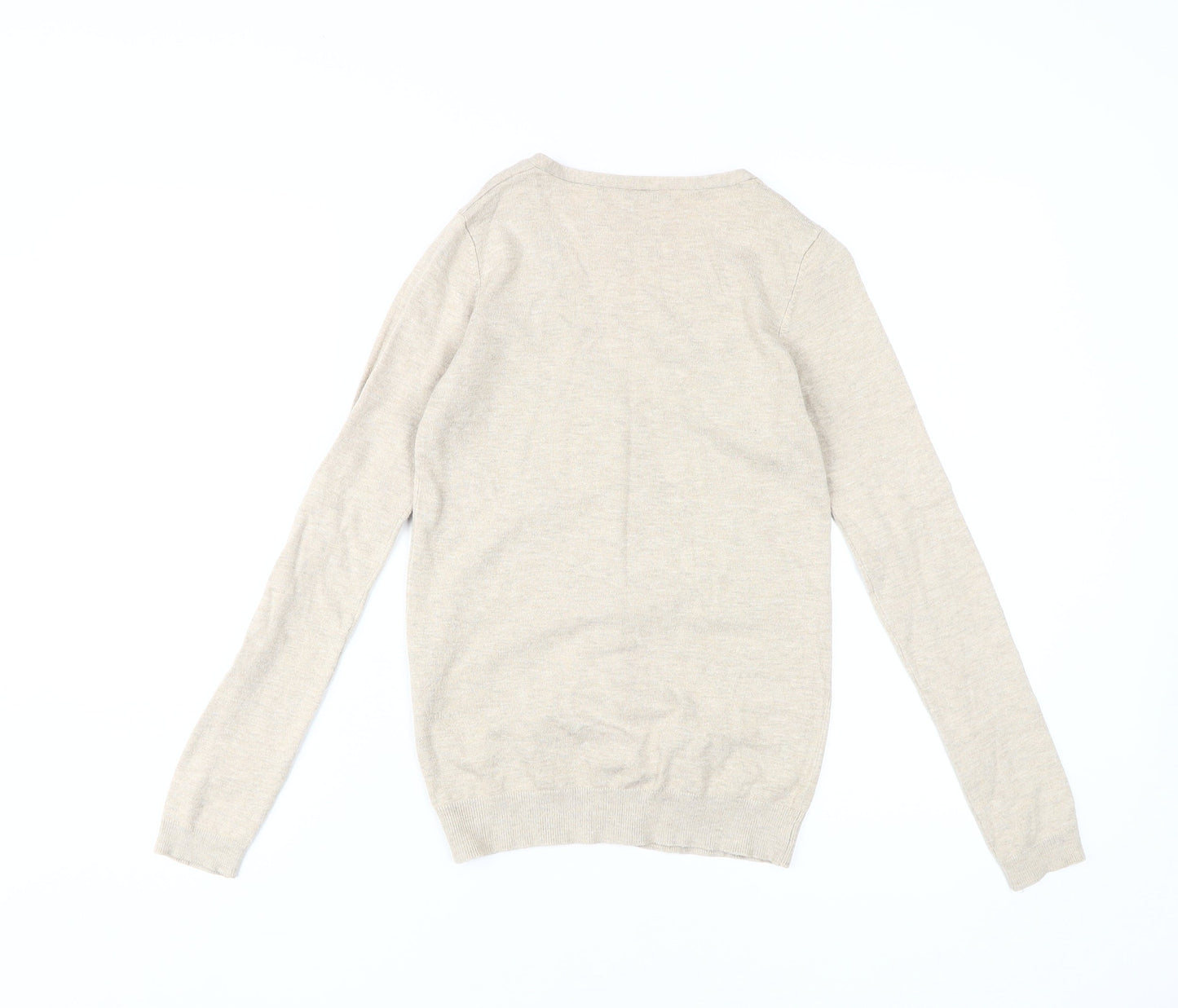 Womens UK Size L Stradivarius Beige Cardigan Jumper