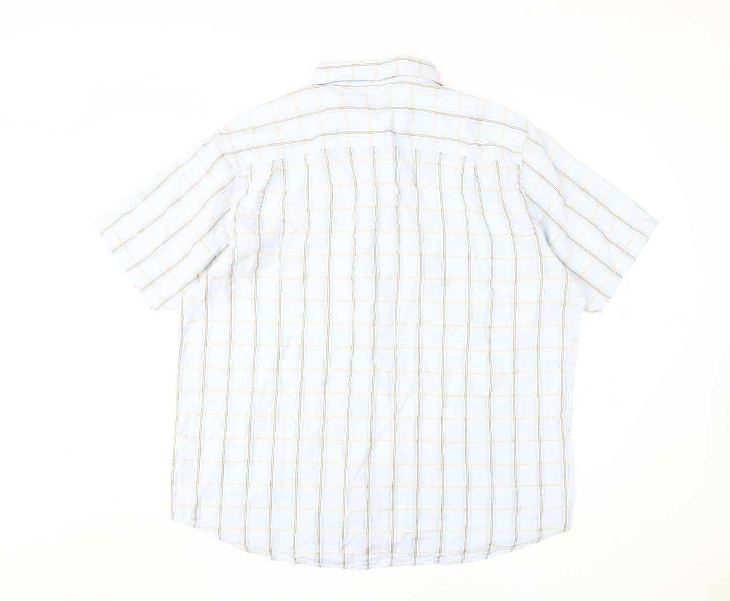 Rocha.John Rocha Men's White Check Short Sleeve Shirt 2XL