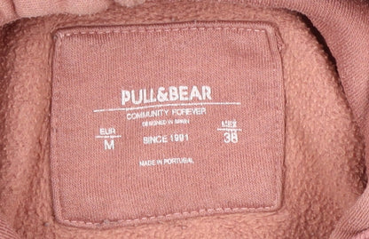 Unisex Adults UK Size M Pull&Bear Pink Pullover Hoodie
