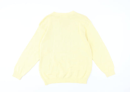 Womens UK Size L Compliments Yellow Pullover Jumper