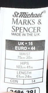 Marks & Spencer Women's Black Pencil Skirt Size 16