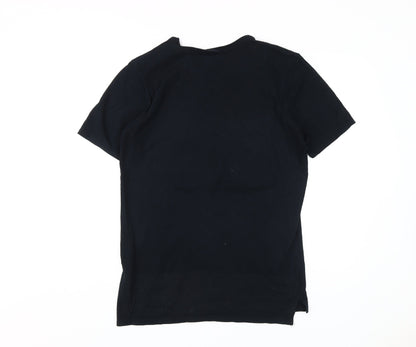 Nike Men's Black Graphic T-Shirt, Size S, Cotton Comfort