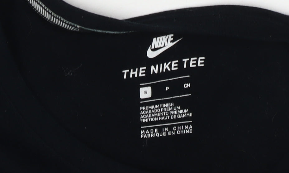 Nike Men's Black Graphic T-Shirt, Size S, Cotton Comfort