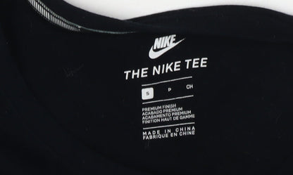 Nike Men's Black Graphic T-Shirt, Size S, Cotton Comfort