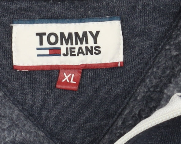 Tommy Jeans Men's Grey XL Full Zip Hoodie
