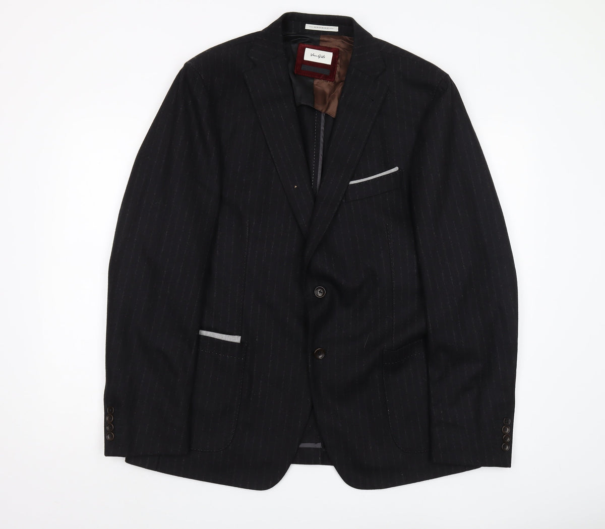 Mens UK Size 44 Van Gils Regular Black Suit Jacket