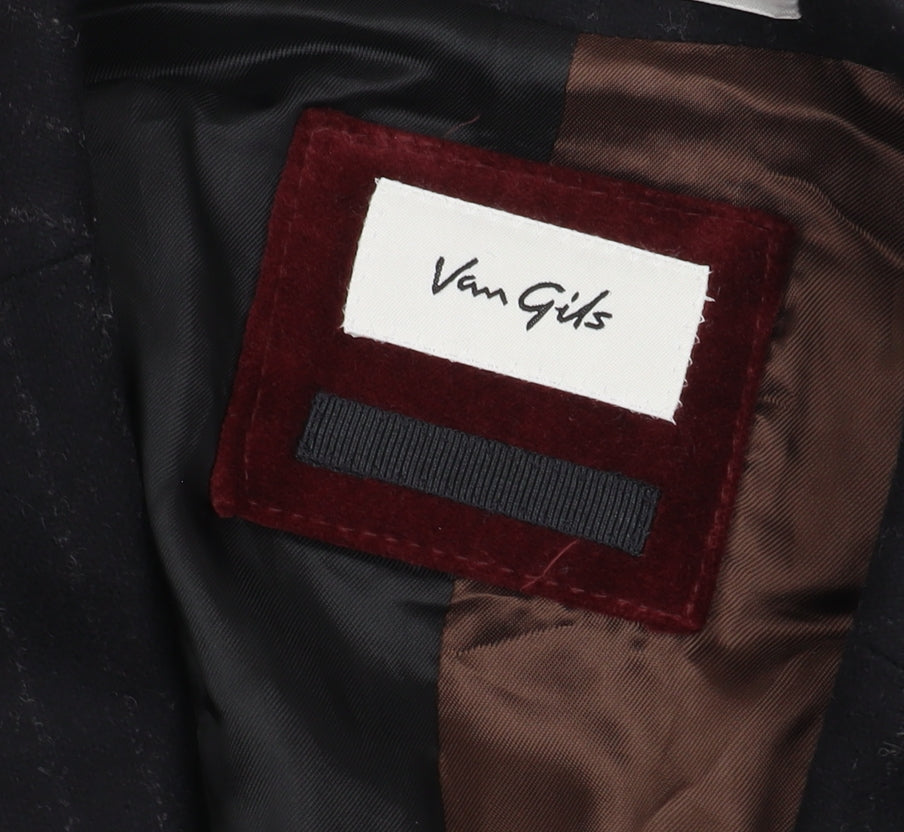 Mens UK Size 44 Van Gils Regular Black Suit Jacket