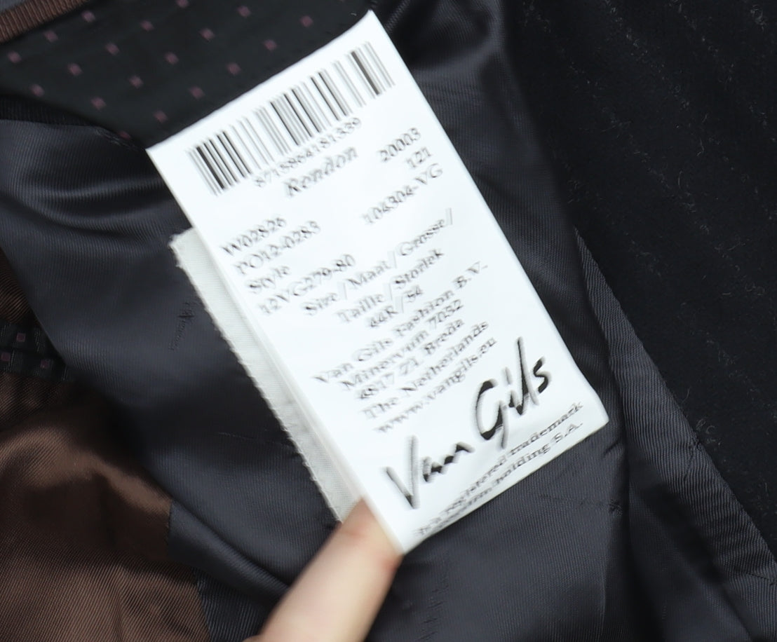Mens UK Size 44 Van Gils Regular Black Suit Jacket