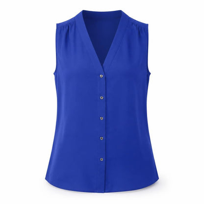 Banana Republic Women's Blue Sleeveless Blouse Size 8