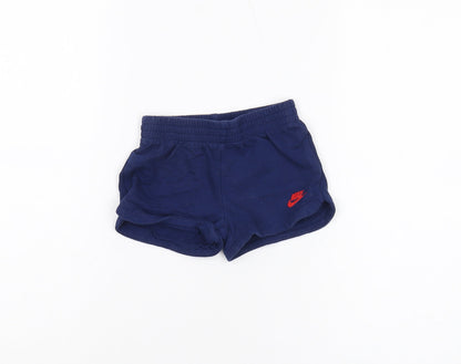 Nike Unisex Blue Baby Shorts 6-9 Months Elastic Waist