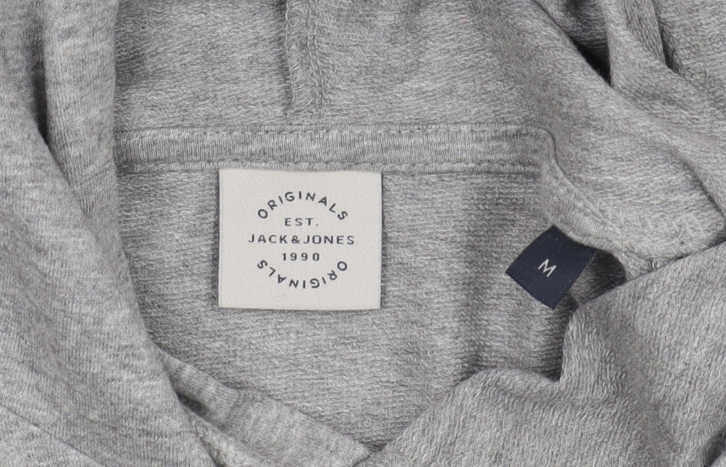 Mens UK Size M JACK & JONES Grey Pullover Hoodie