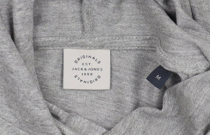 Mens UK Size M JACK & JONES Grey Pullover Hoodie